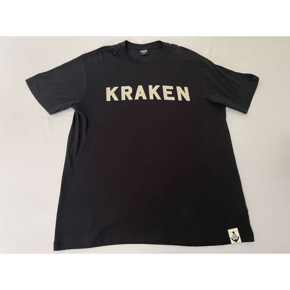 Filson x Seattle Kraken T Shirt Tee Double Sided  Graphic Print Black Men's XL